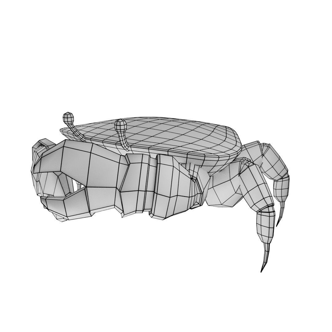 3D Crab Low-poly 3D model_7