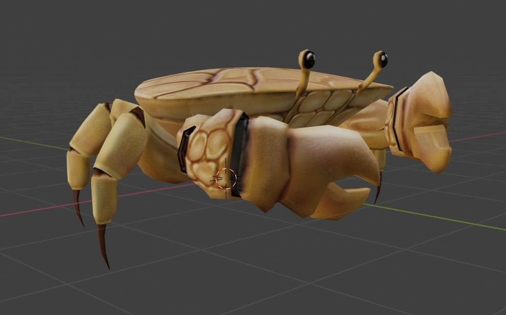 3D Crab Low-poly 3D model_11