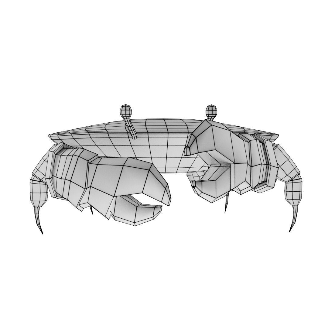 3D Crab Low-poly 3D model_6