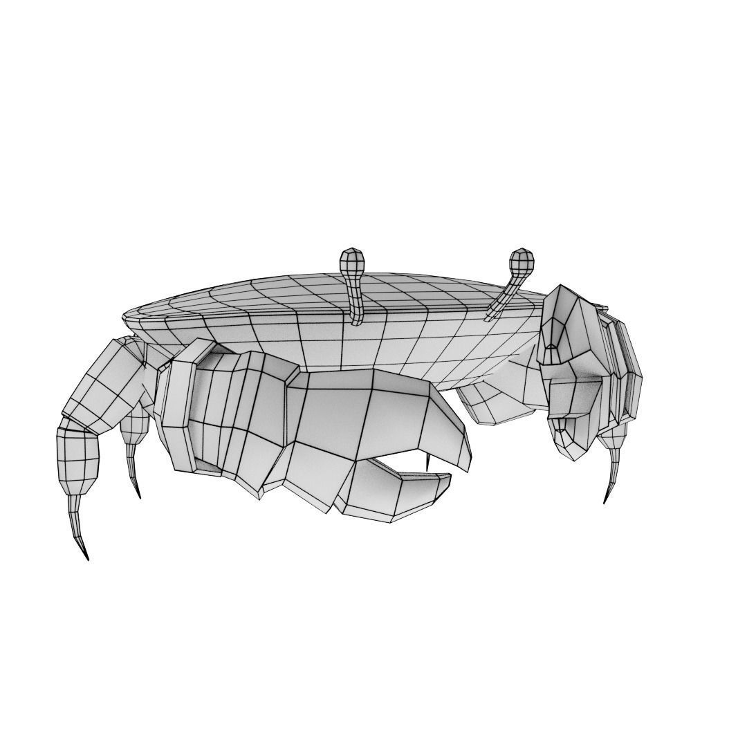 3D Crab Low-poly 3D model_10