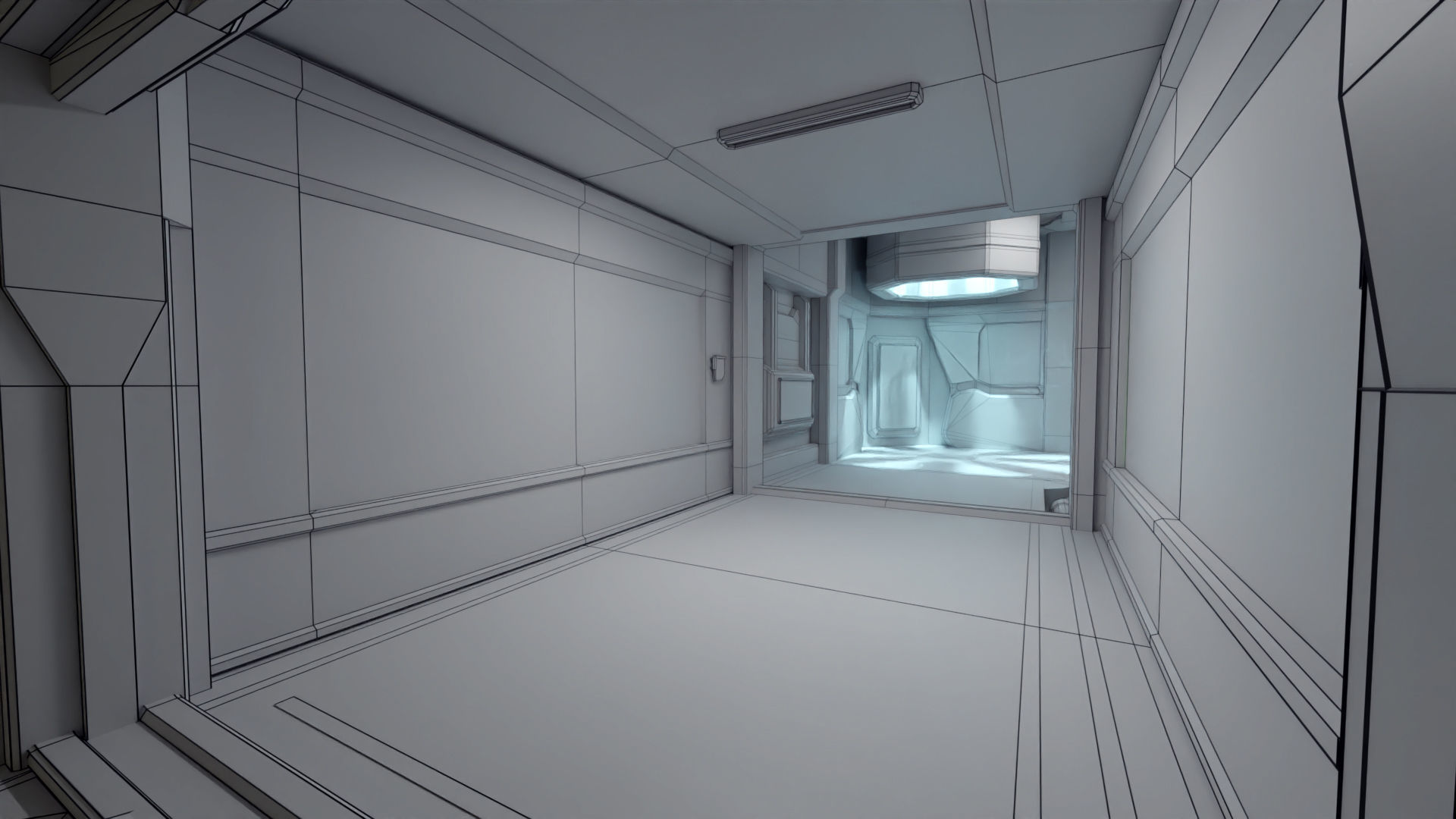 Sci Fi Space Station 2 Modular Kit Low-poly 3D model_56