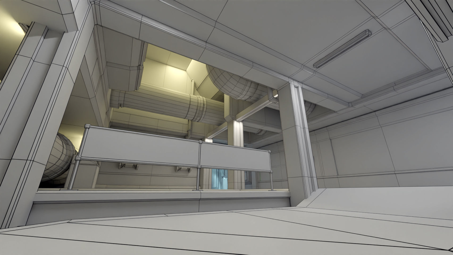 Sci Fi Space Station 2 Modular Kit Low-poly 3D model_53