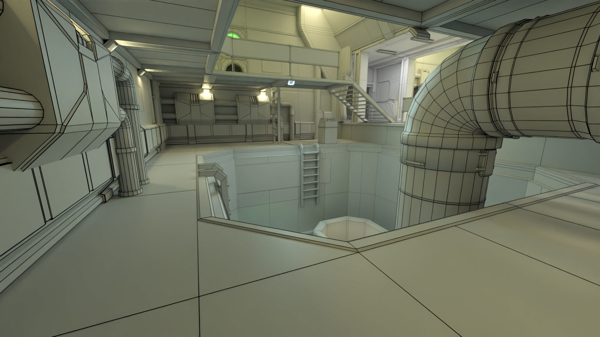 Sci Fi Space Station 2 Modular Kit Low-poly 3D model_69
