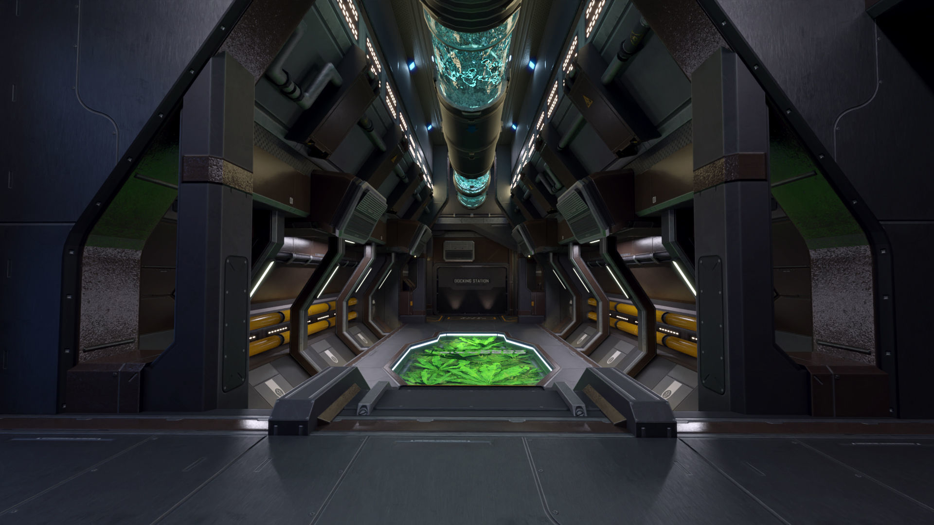 Sci Fi Space Station 2 Modular Kit Low-poly 3D model_9