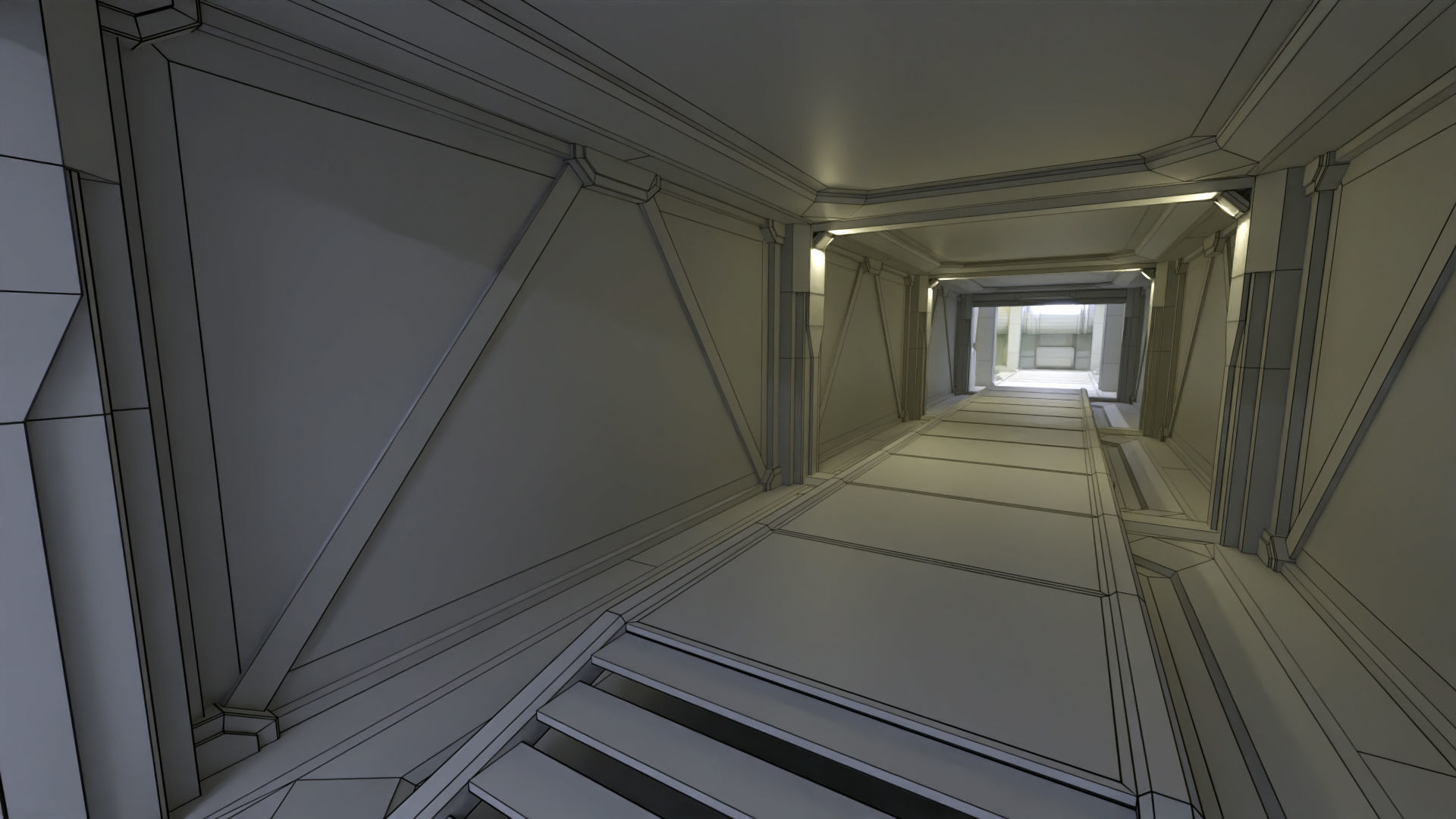 Sci Fi Space Station 2 Modular Kit Low-poly 3D model_57