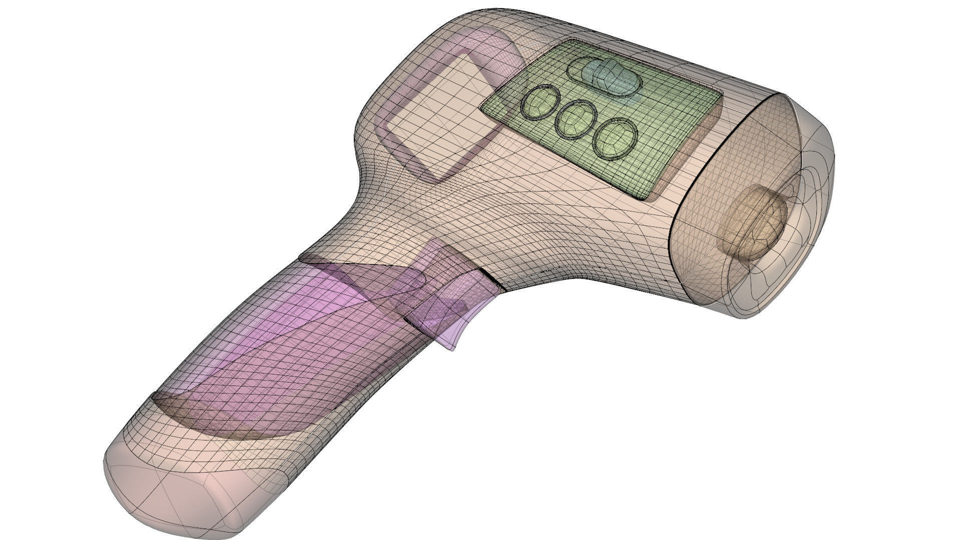 Digital infrared thermometer 3D model_19