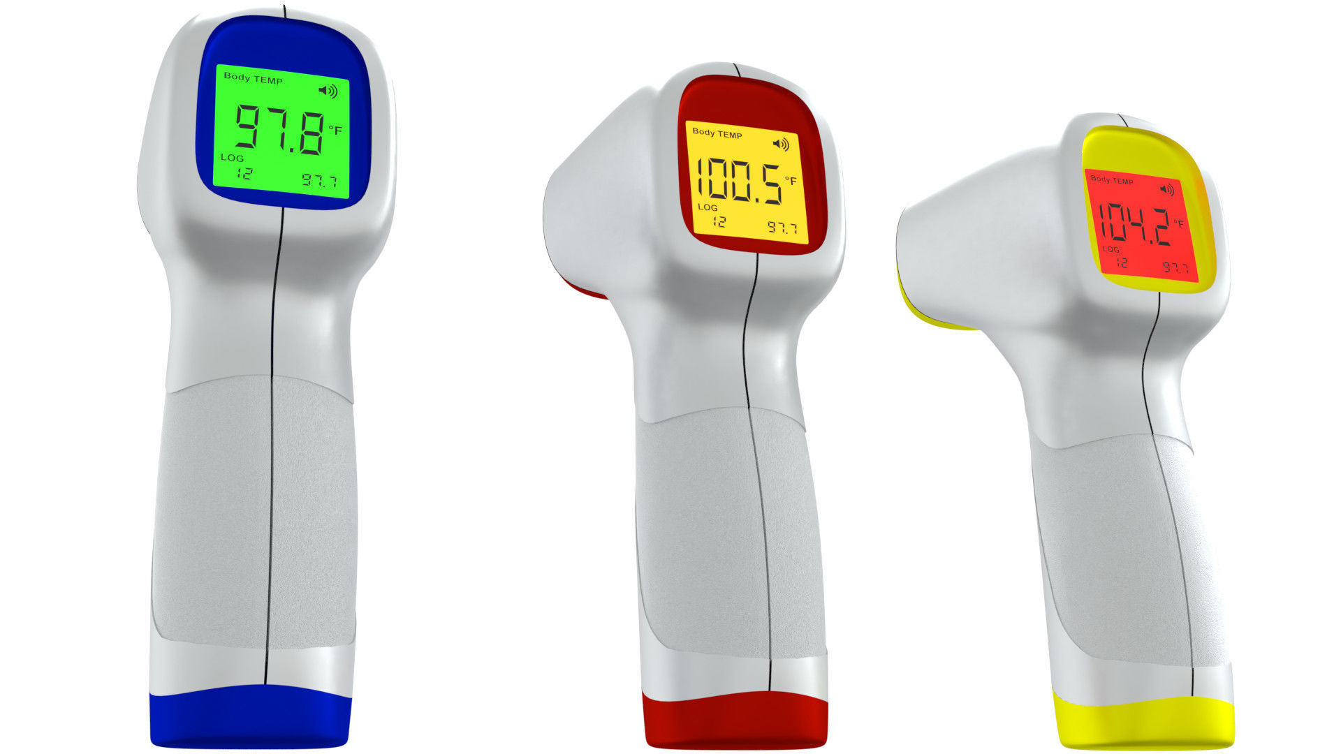 Digital infrared thermometer 3D model_12