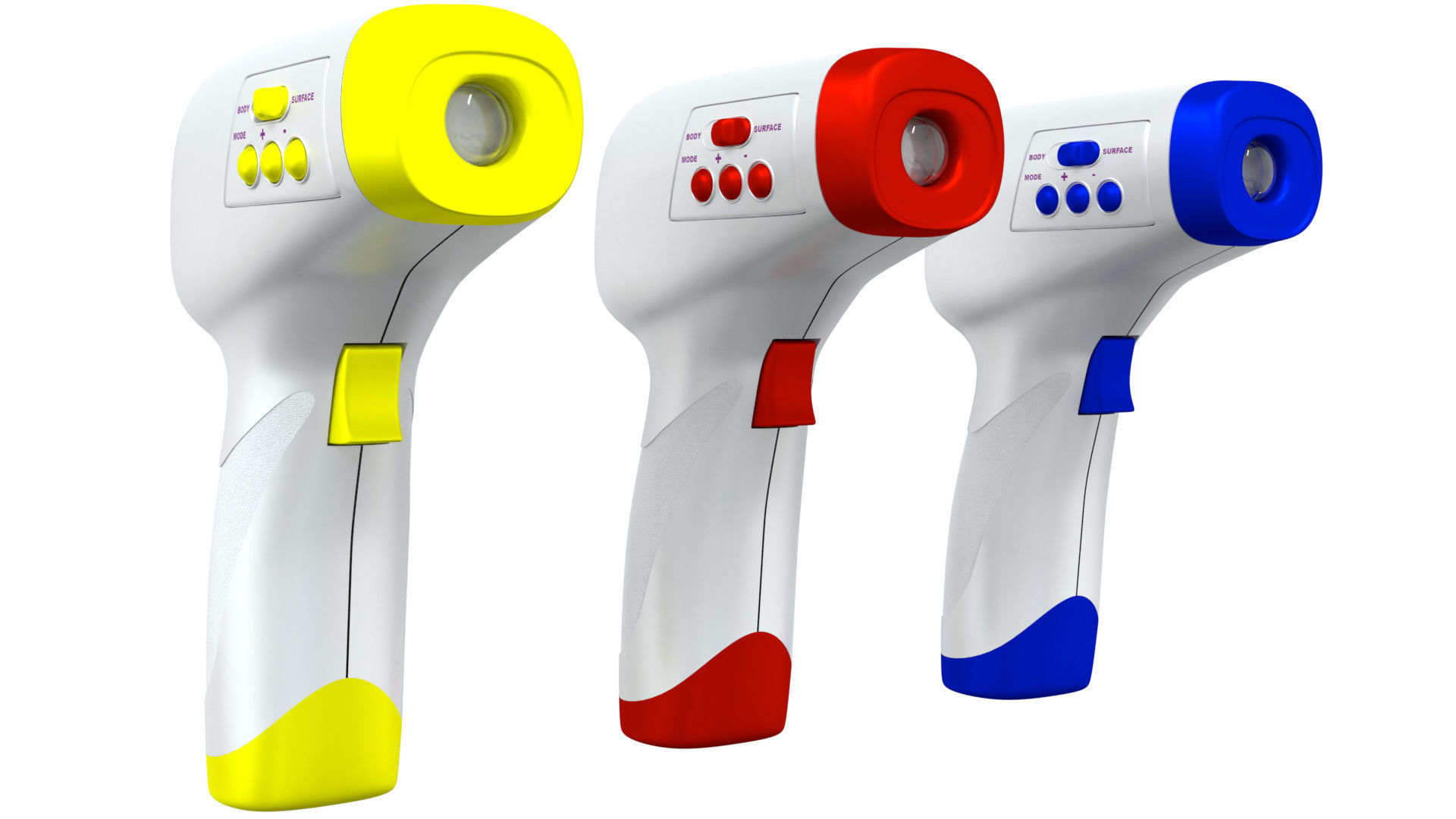 Digital infrared thermometer 3D model_11