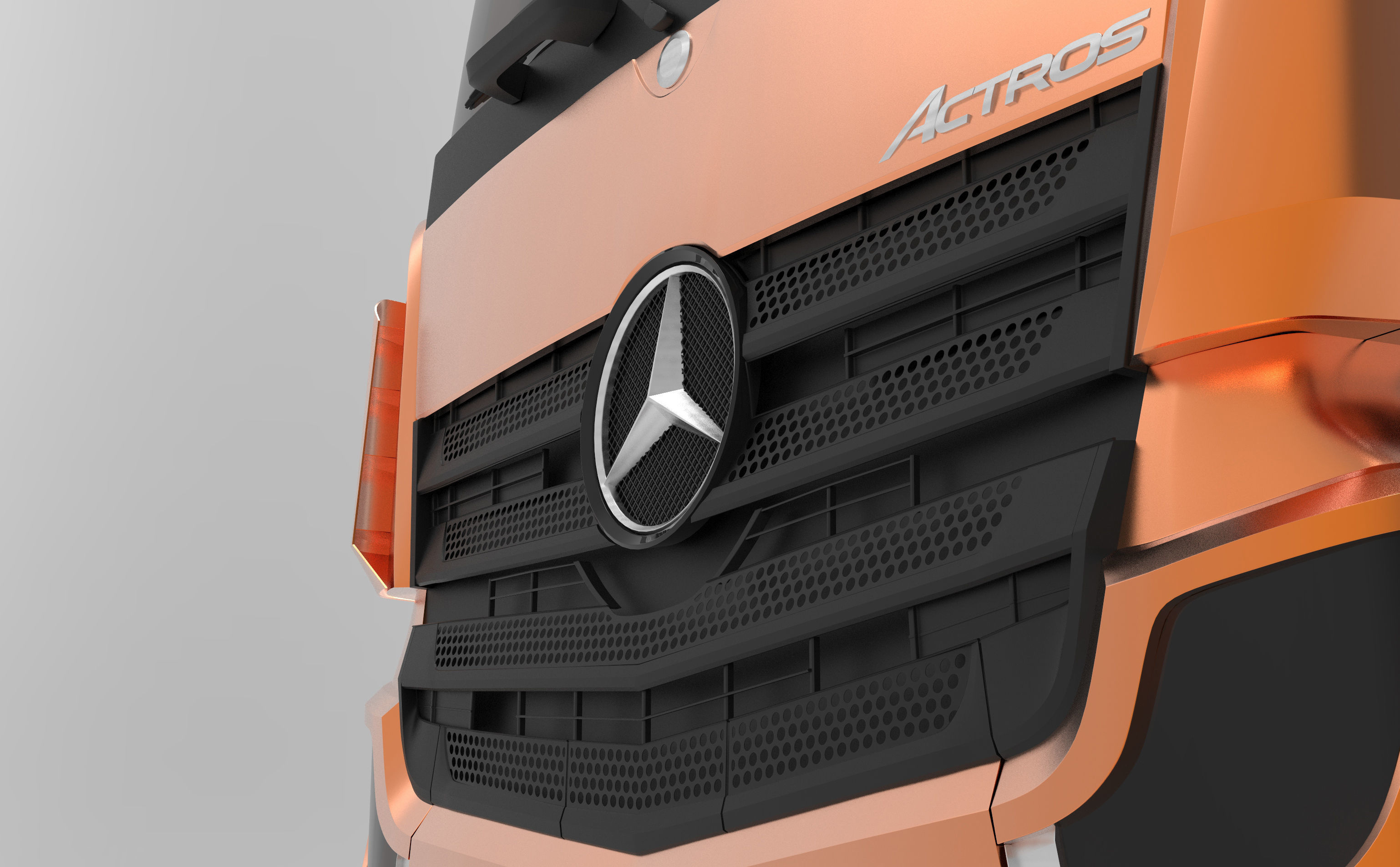 Mercedes Actros 2017 6x4 Free 3D model_2