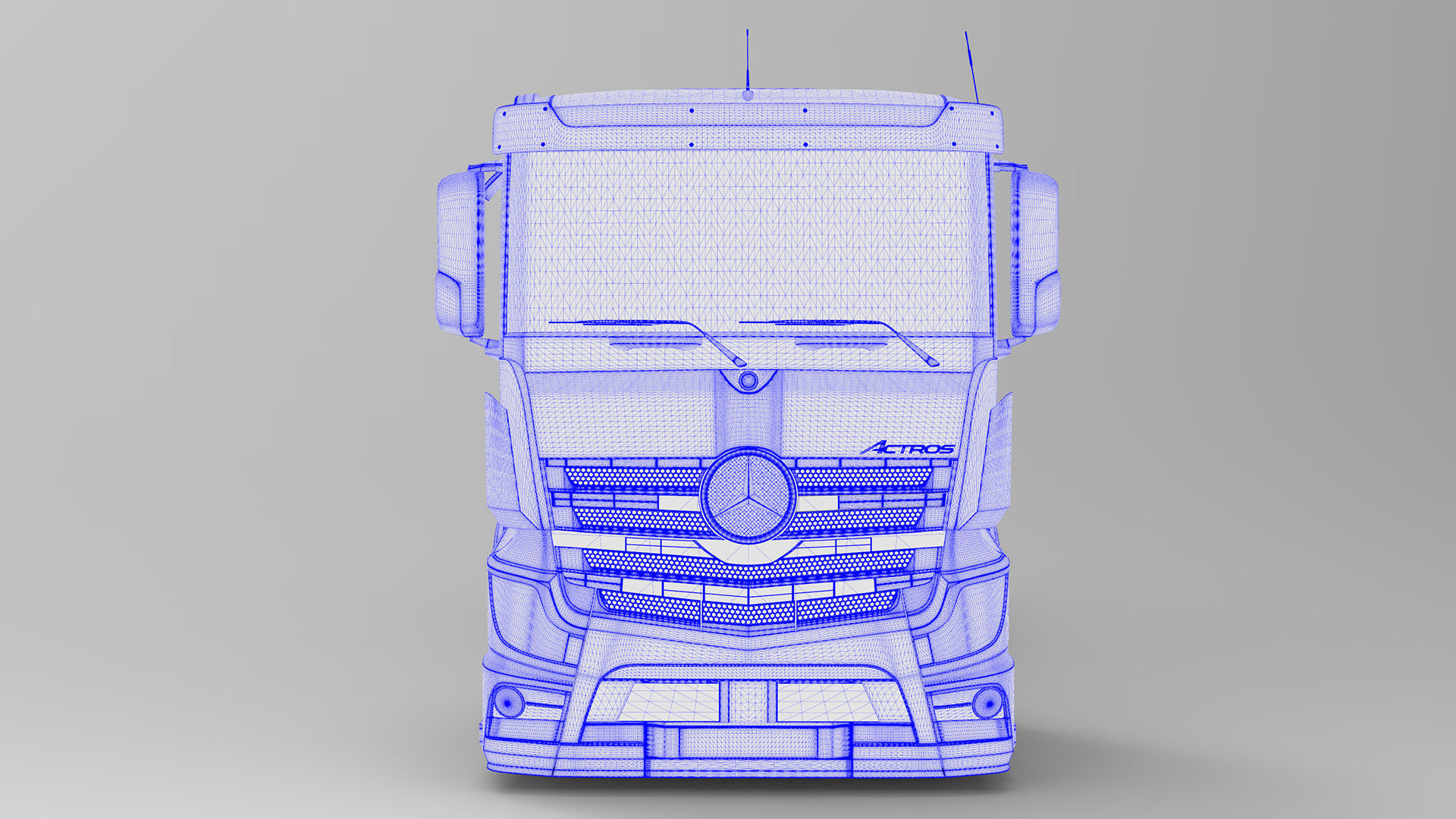 Mercedes Actros 2017 6x4 Free 3D model_7