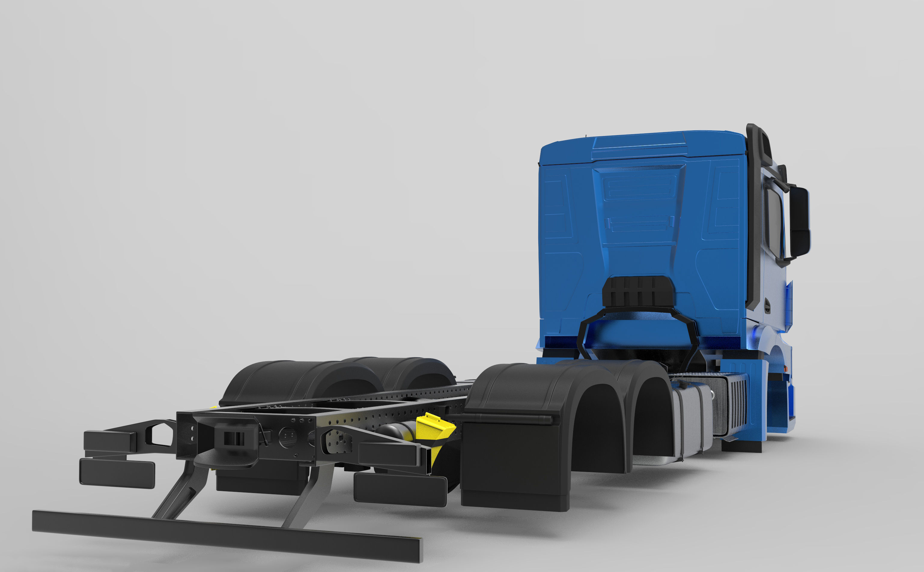 Mercedes Actros 2017 6x4 Free 3D model_1