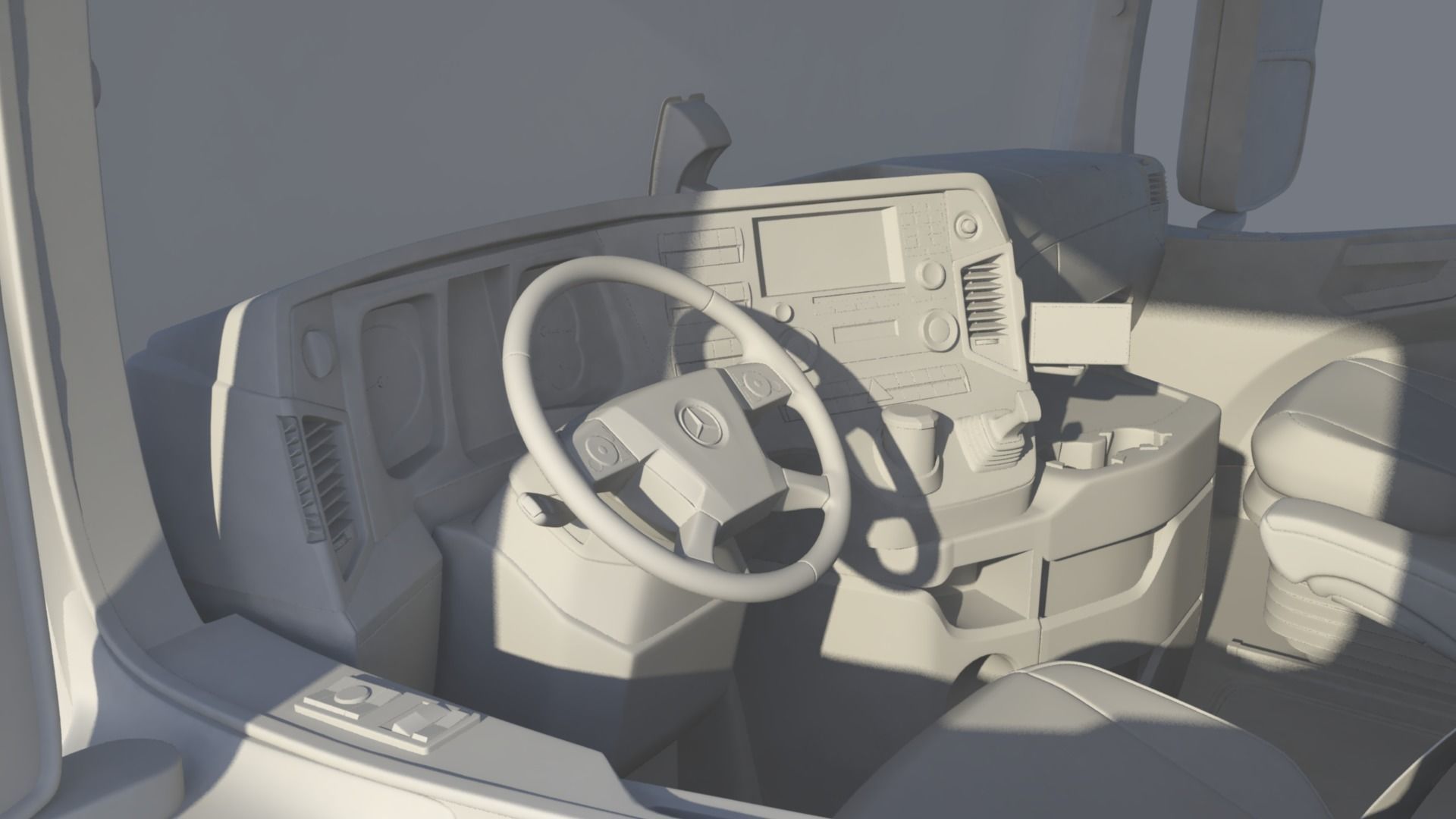 Mercedes Actros 2017 6x4 Free 3D model_9