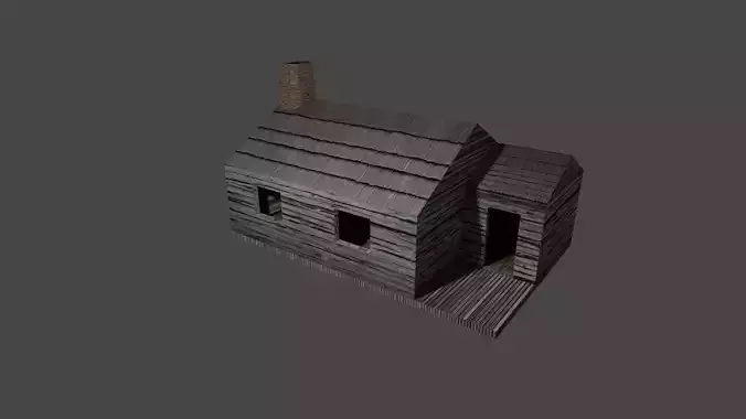 Forest Cabin Low Poly