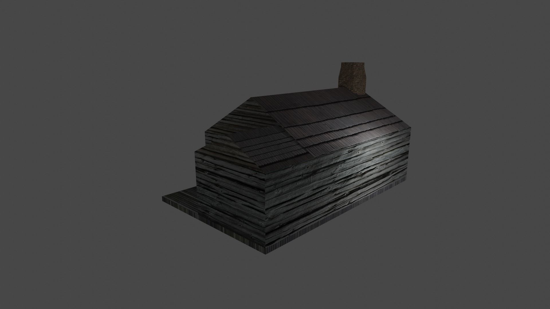 Forest Cabin Low Poly Free low-poly 3D model_2