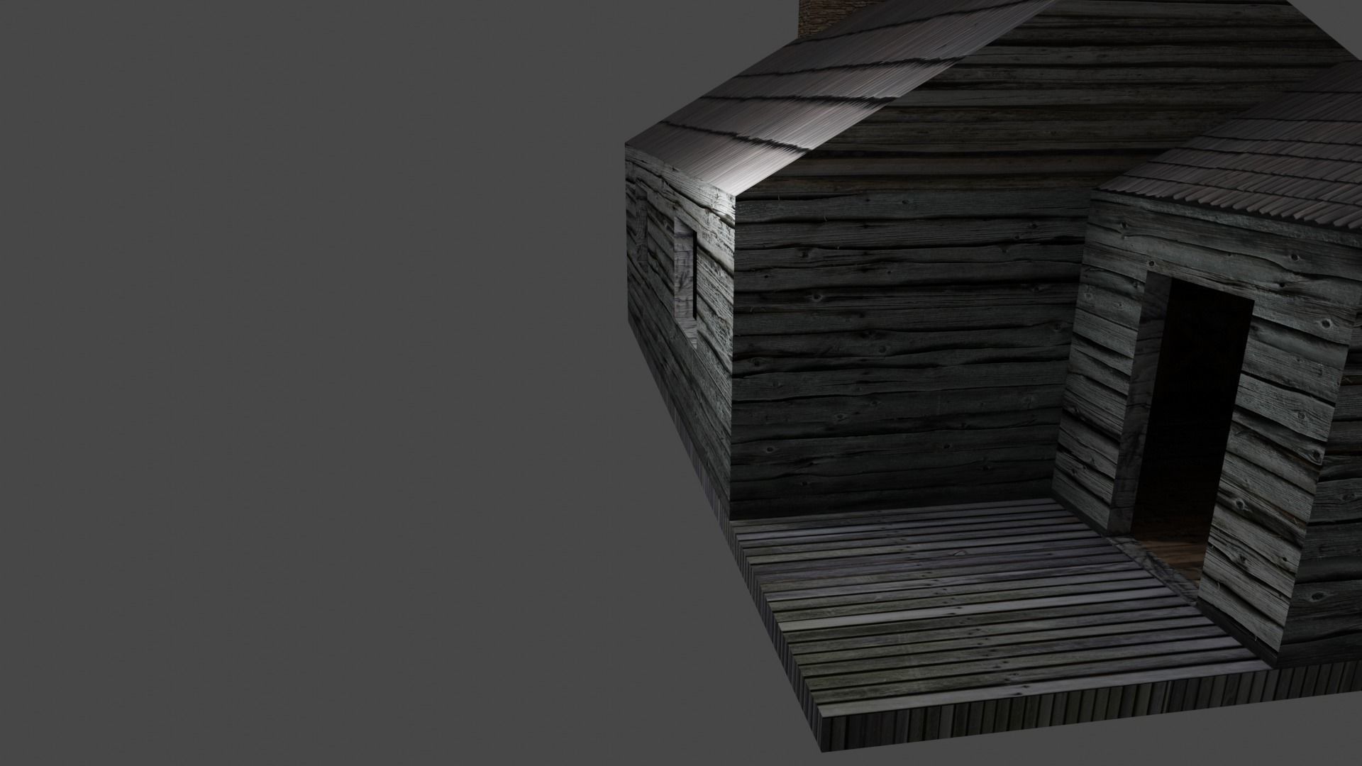 Forest Cabin Low Poly Free low-poly 3D model_1