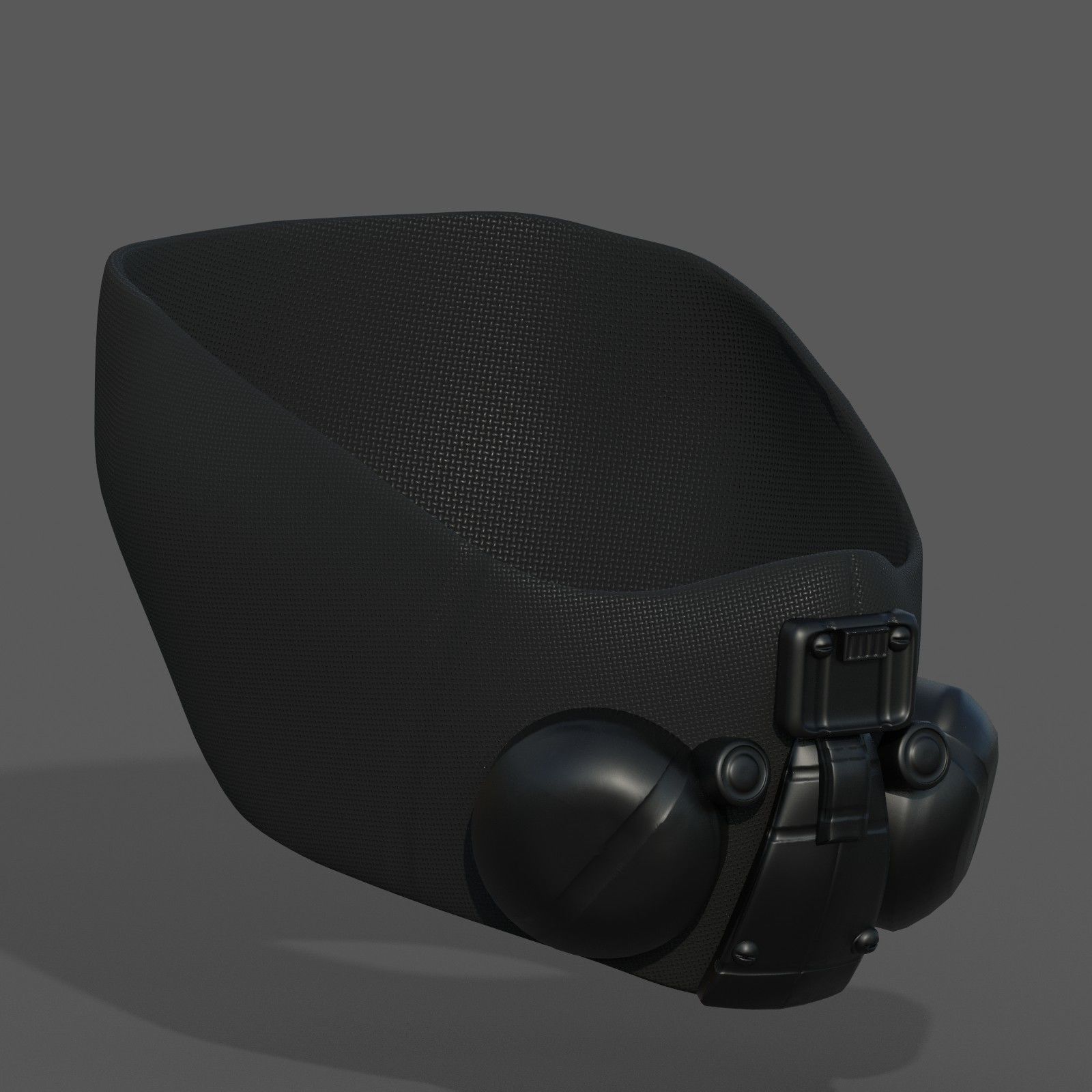 Gas mask respirator scifi futuristic 3d Low-poly 3D model_8