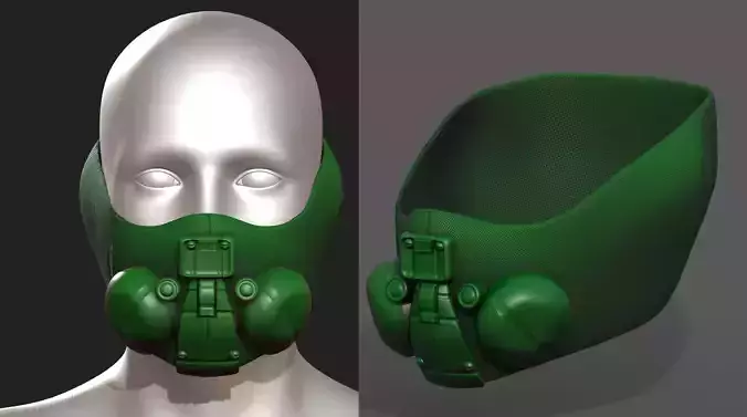 Gas mask respirator scifi futuristic 3d Artist 