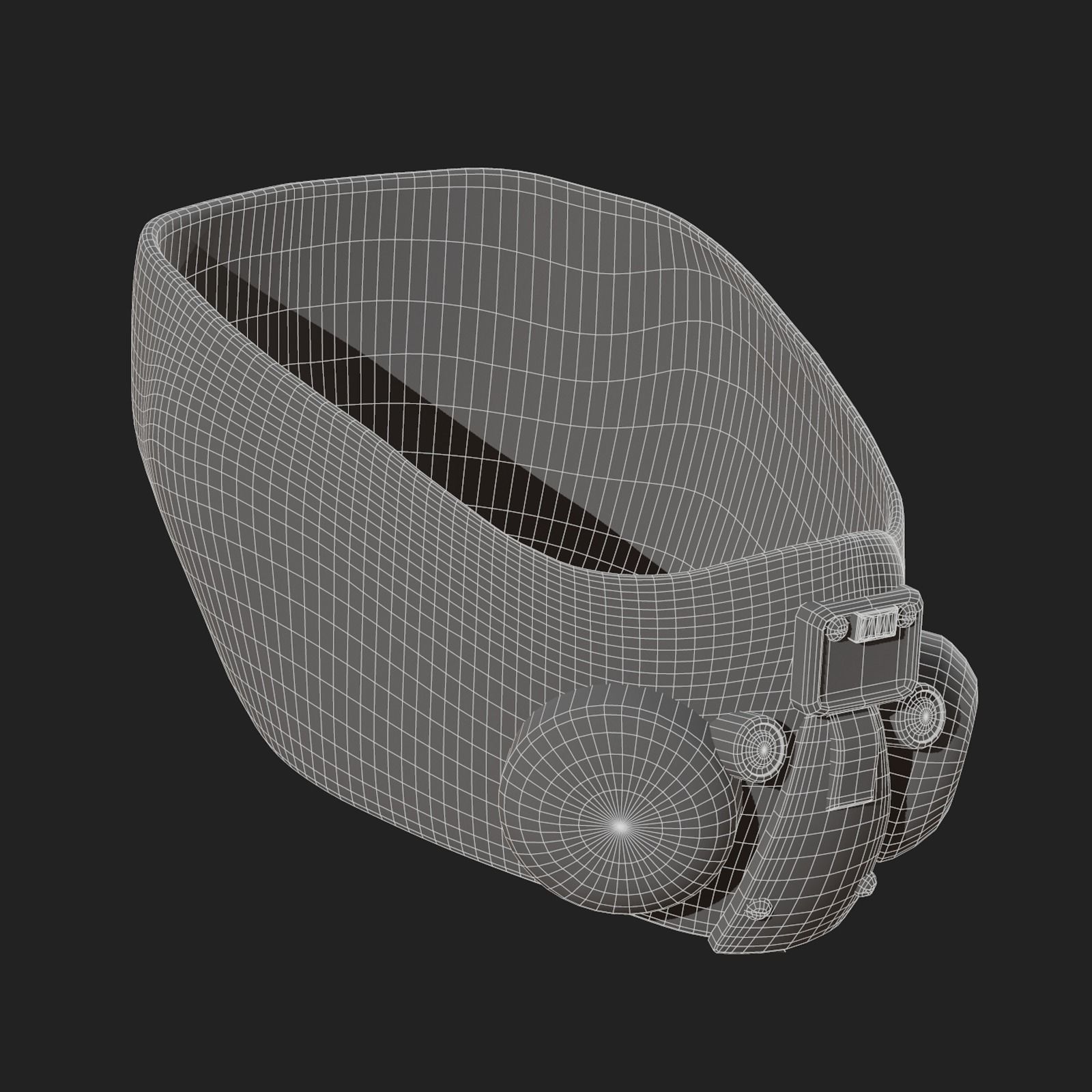 Gas mask respirator scifi futuristic 3d Artist Low-poly 3D model_9