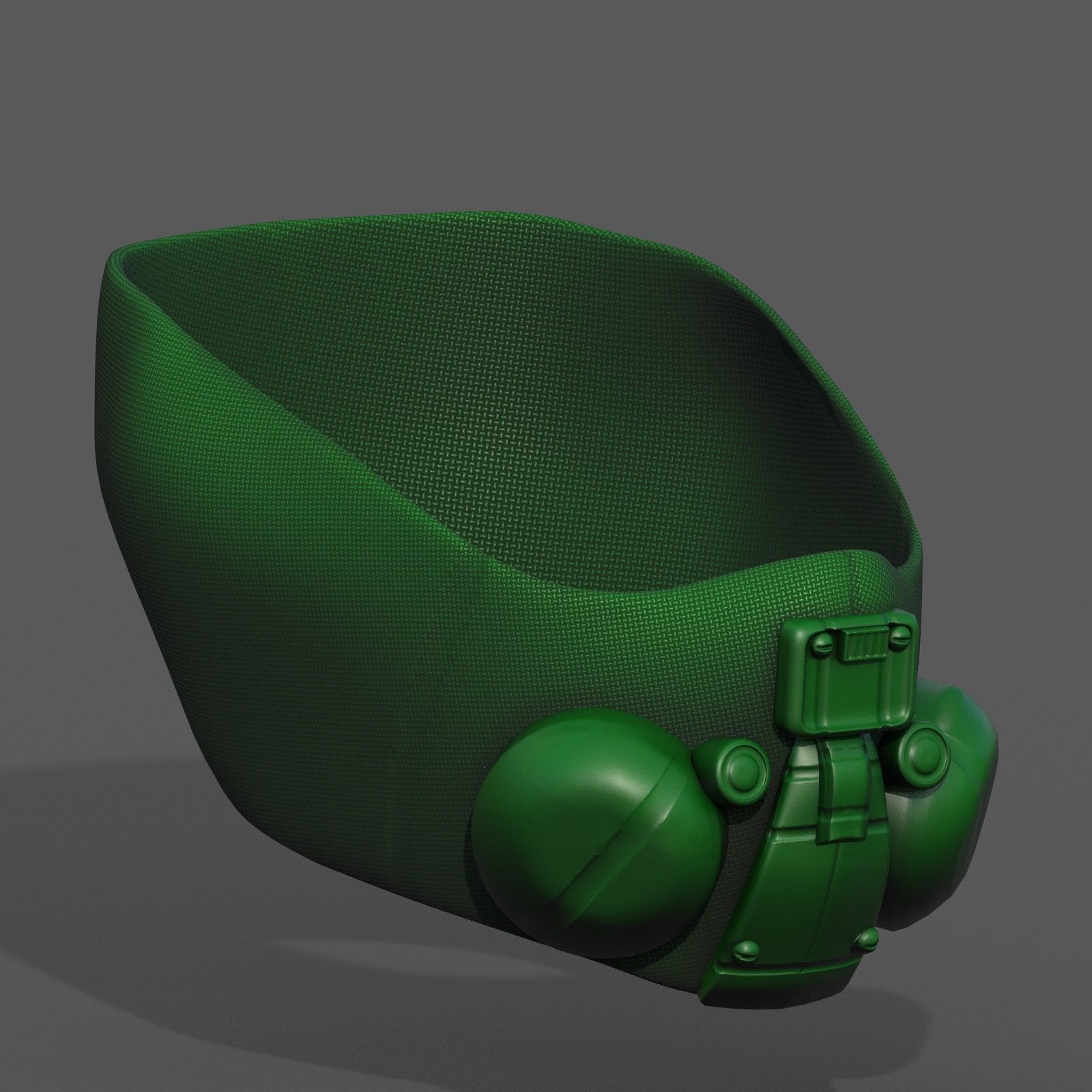 Gas mask respirator scifi futuristic 3d Artist Low-poly 3D model_8