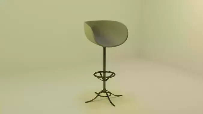 Realistic Bar Stool 3D model