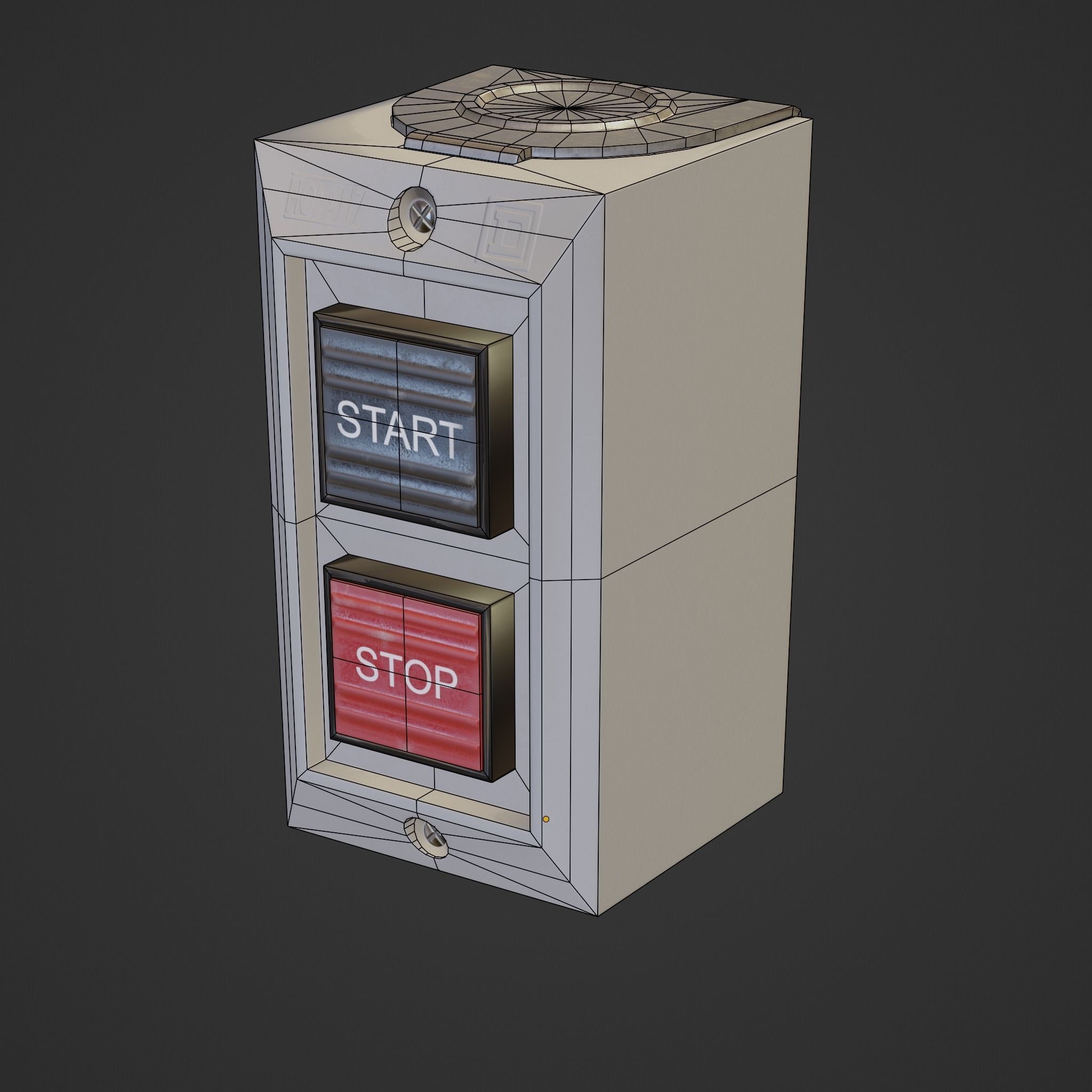 Control Station Switch Low-poly 3D model_16