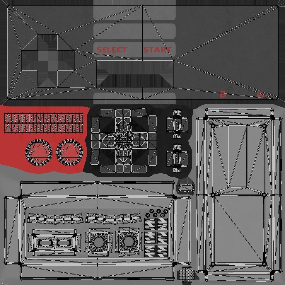 NES Controller 3D model_13