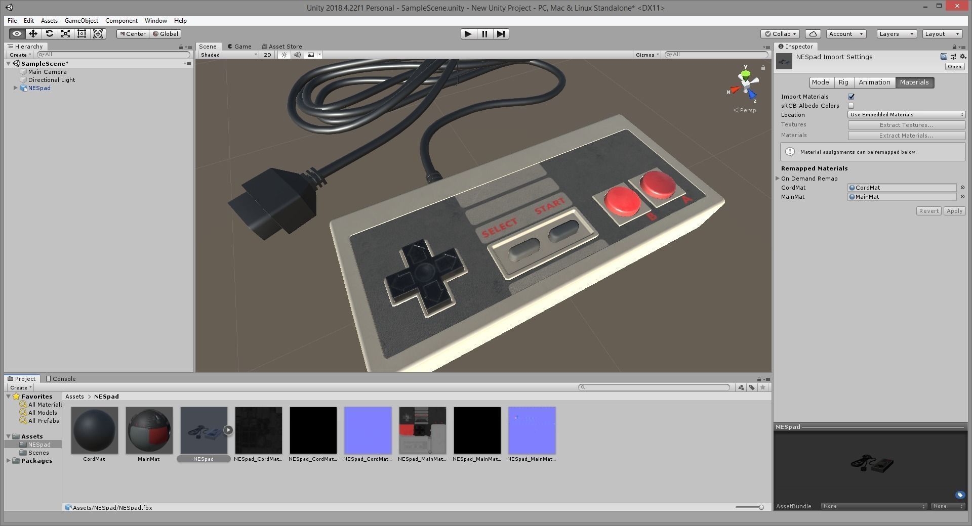 NES Controller 3D model_9