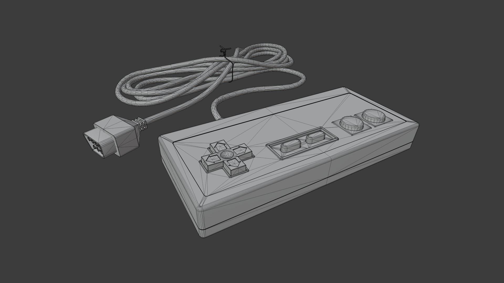 NES Controller 3D model_10