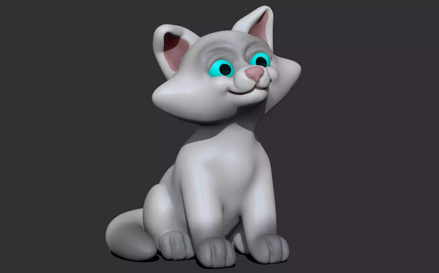Cute Cat 3D print model_0