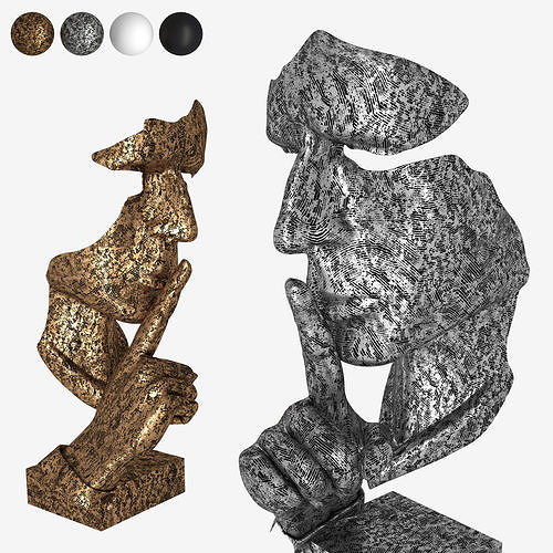 Decorative sculpture of the head 3D model