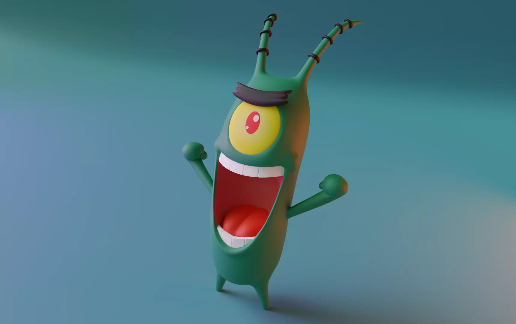 Plankton - Spongebob Low-poly 3D model