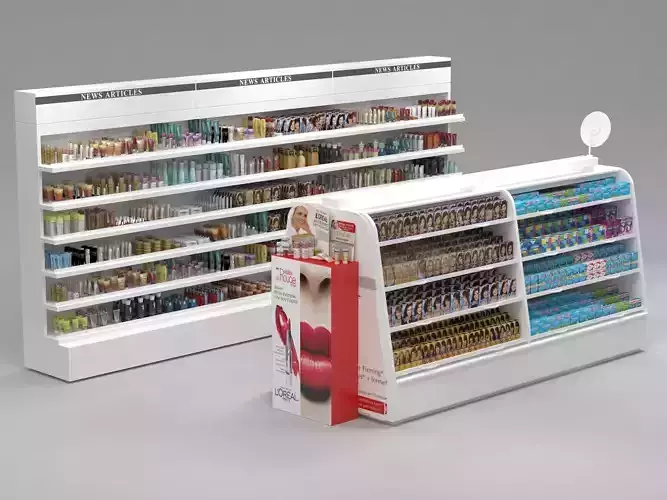 LOreal Paris Cosmetics Stand vol2 3D model