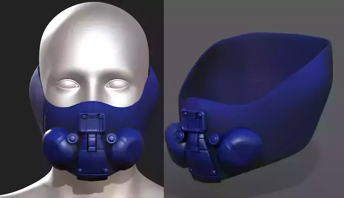 Helmet scifi military combat 3d 
