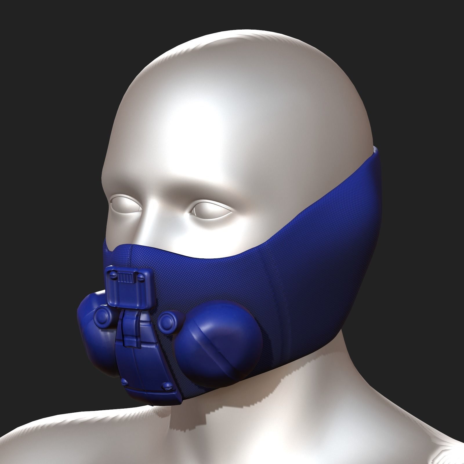 Helmet scifi military combat 3d  Low-poly 3D model_1