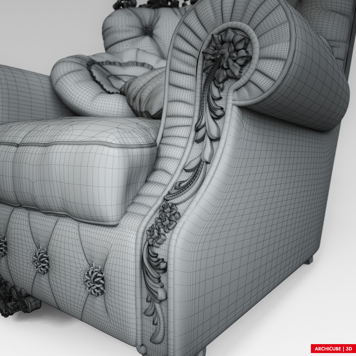 Armchair 3D model_7