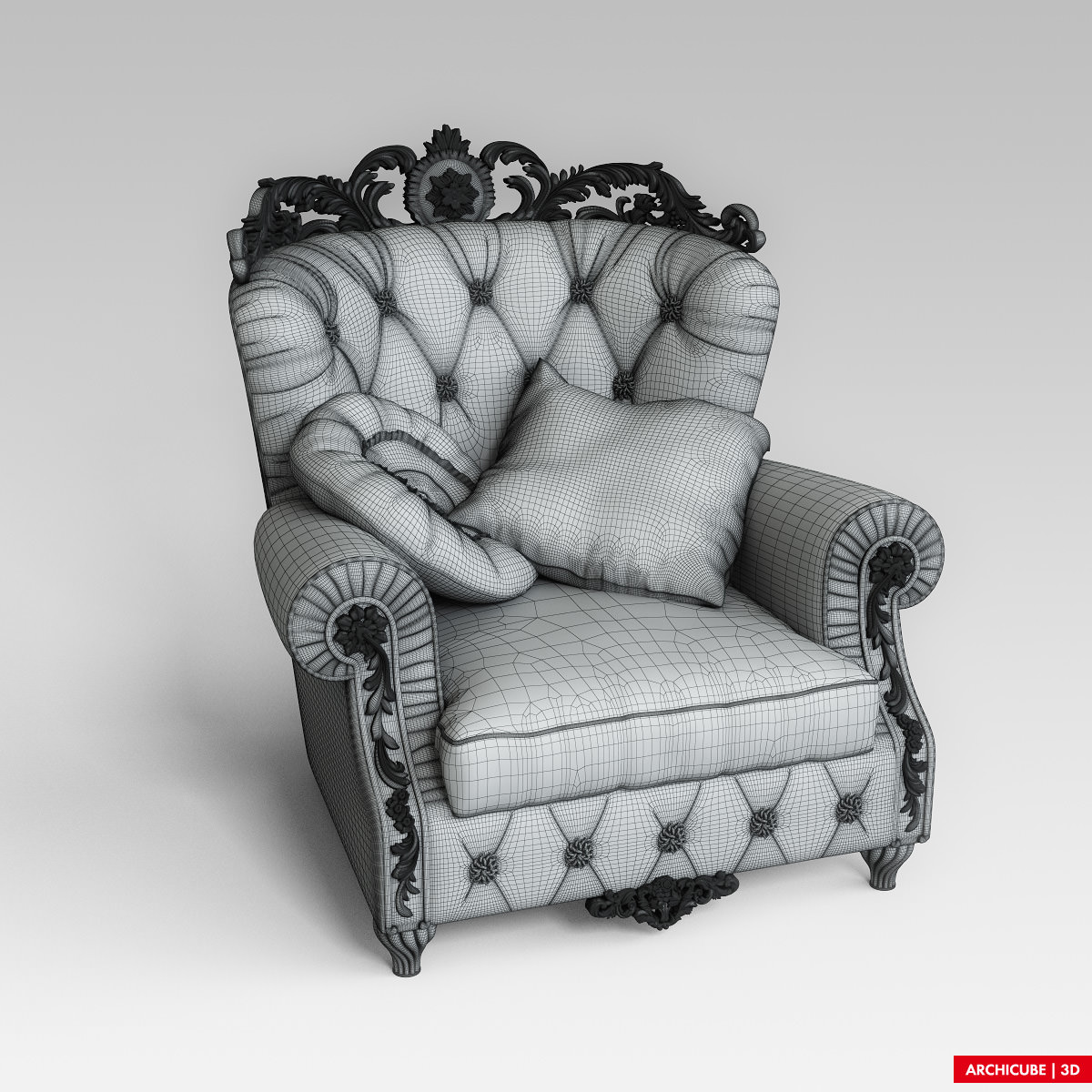 Armchair 3D model_9