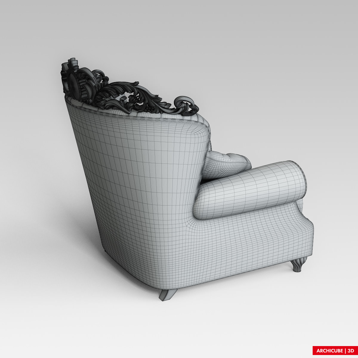 Armchair 3D model_6