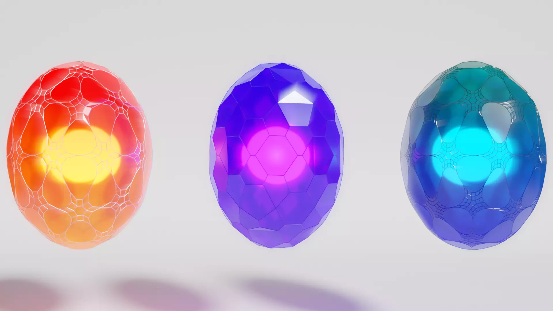 low poly dragon egg pack dragonegg pack 3D model_0