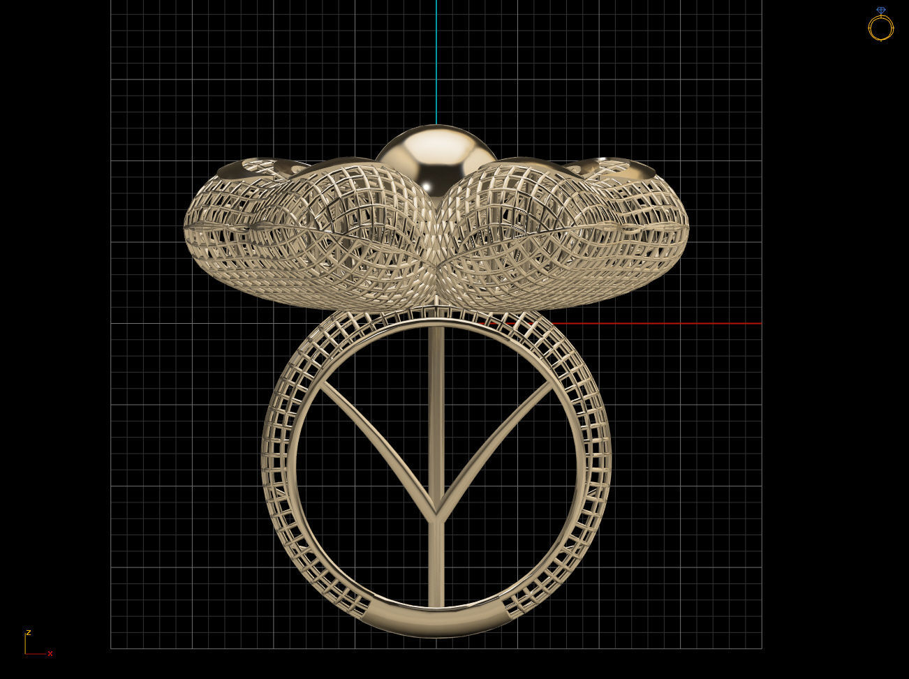 Balon Heart Electro-Fusion Fashion Ring 3D print model_9