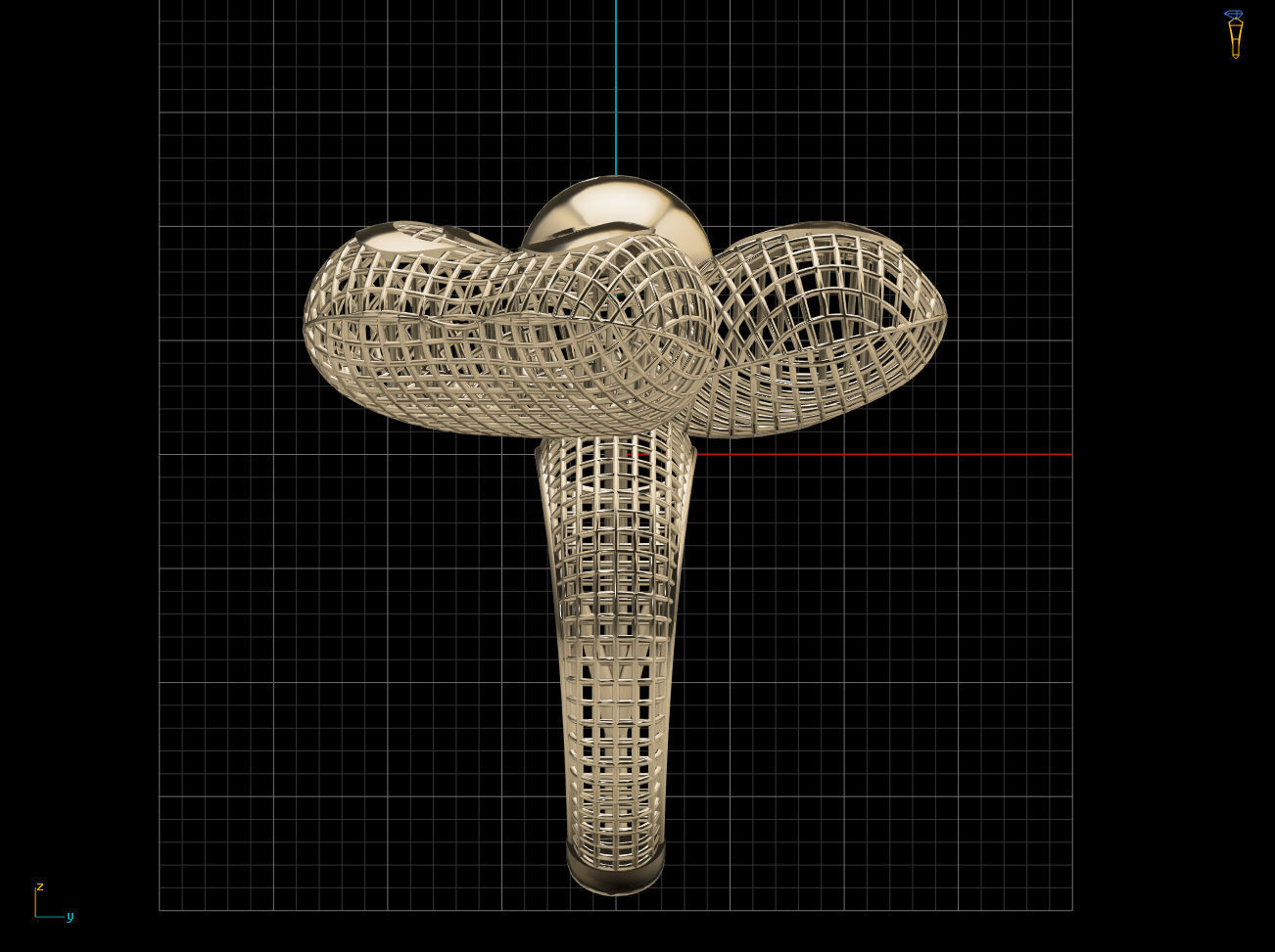 Balon Heart Electro-Fusion Fashion Ring 3D print model_10