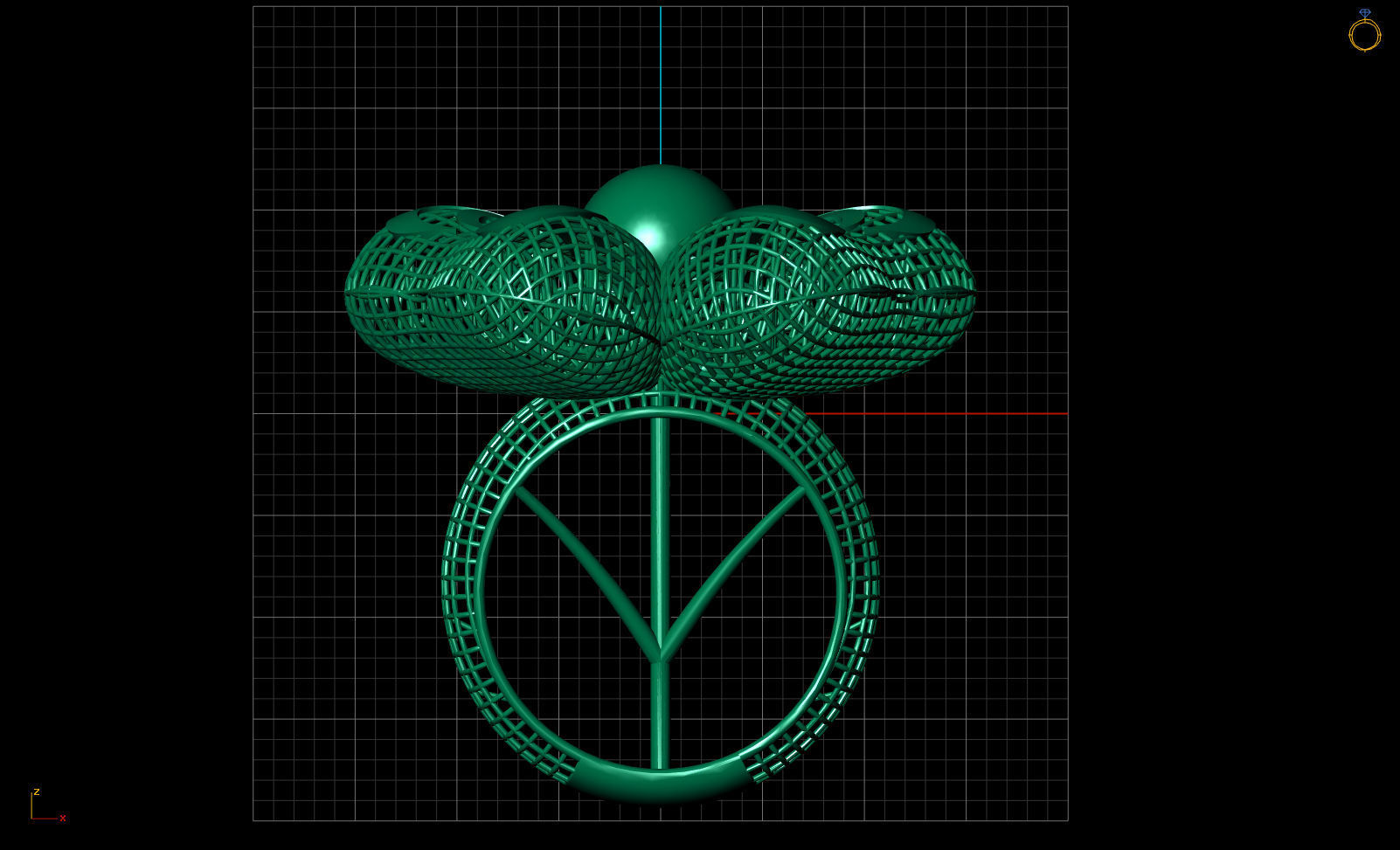 Balon Heart Electro-Fusion Fashion Ring 3D print model_6