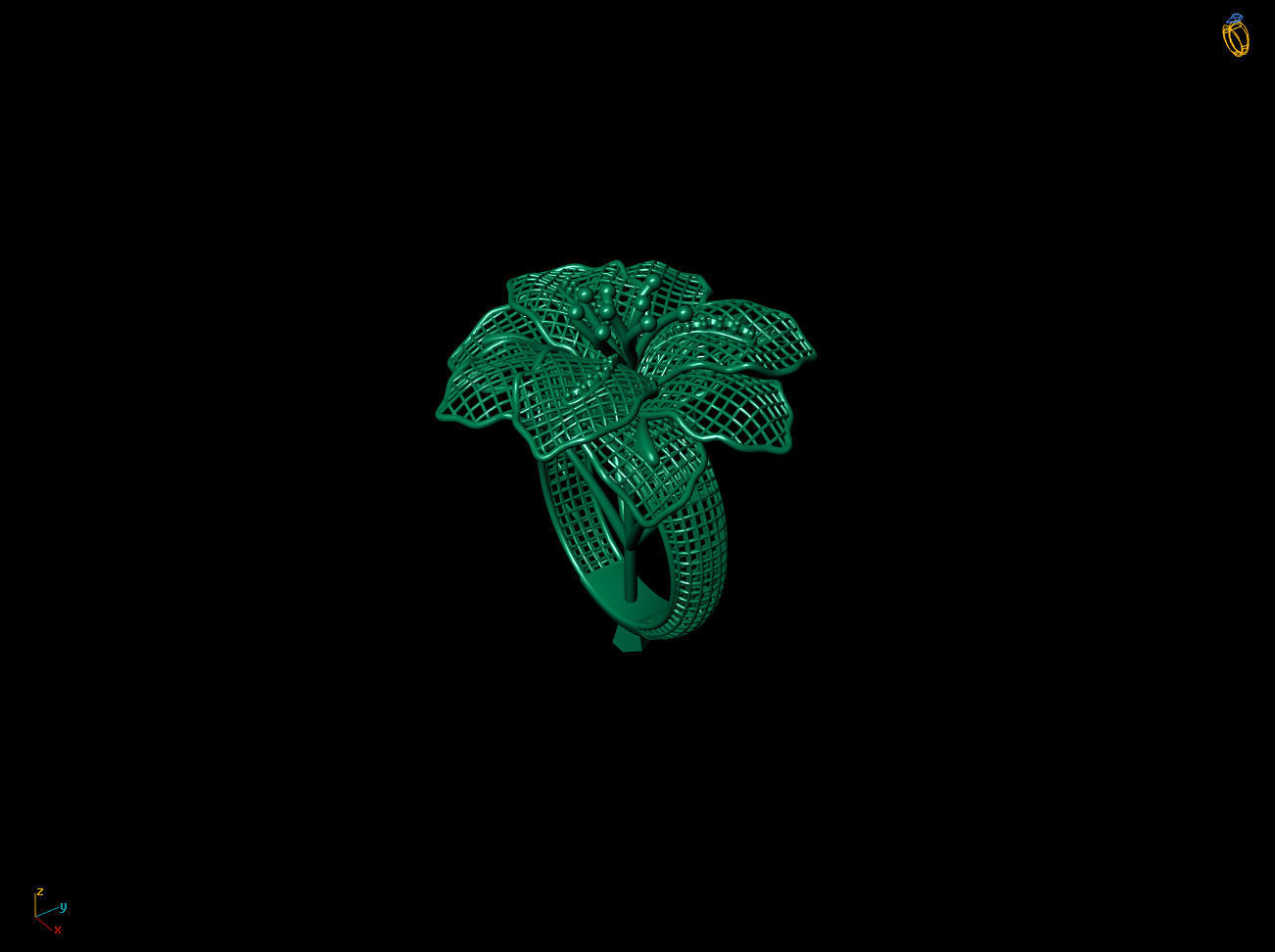 Breathing Flower Electro-Fusion Fashion Ring 3D print model_7