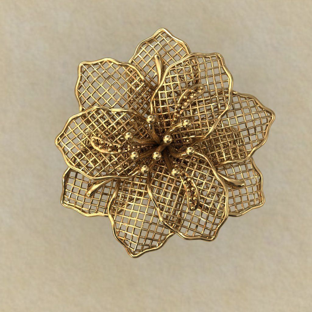 Breathing Flower Electro-Fusion Fashion Ring 3D print model_2