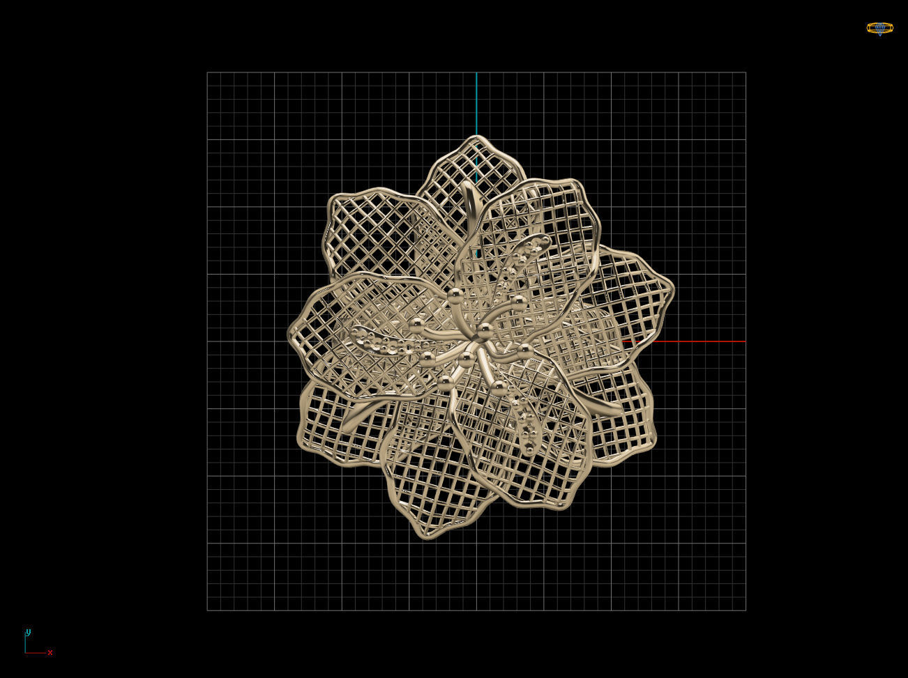 Breathing Flower Electro-Fusion Fashion Ring 3D print model_8