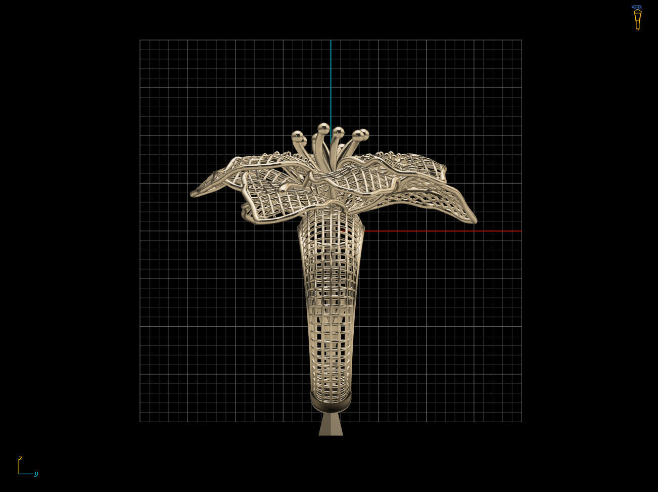 Breathing Flower Electro-Fusion Fashion Ring 3D print model_9