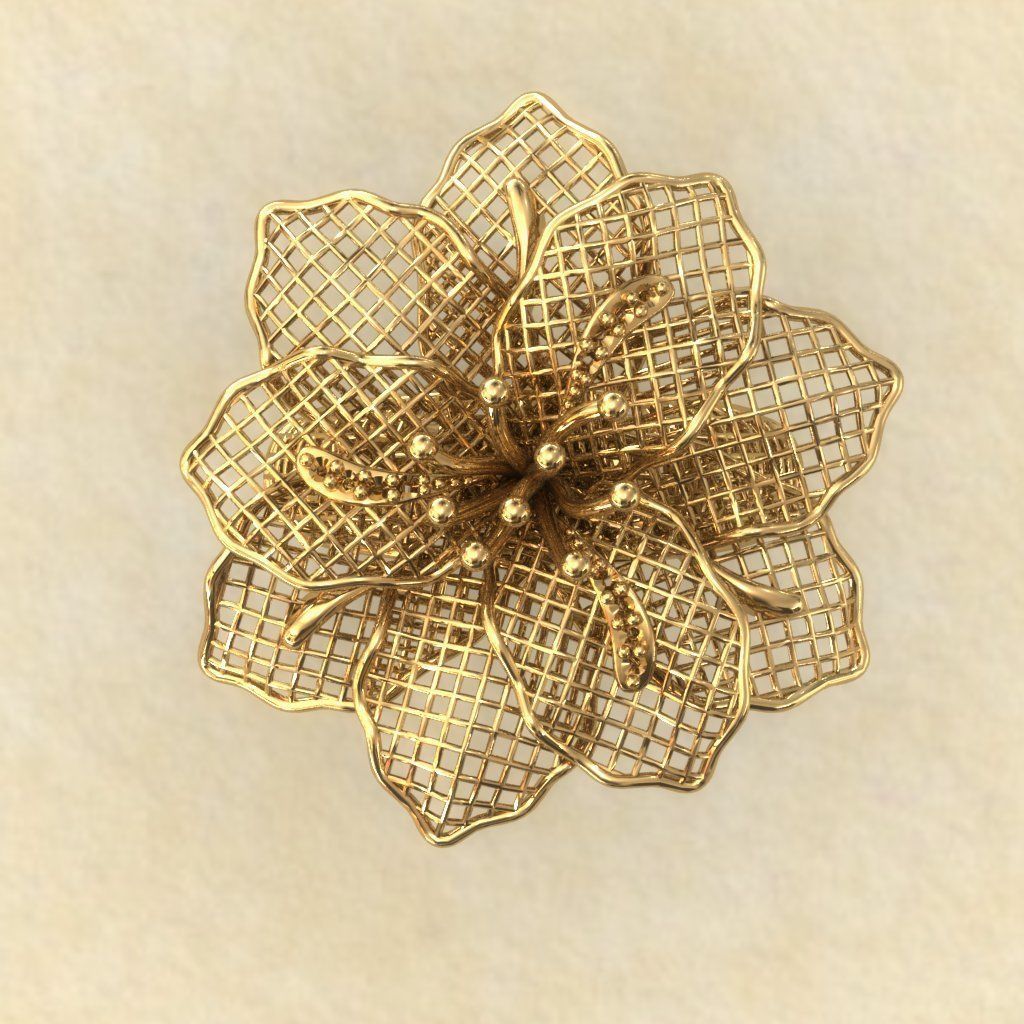 Breathing Flower Electro-Fusion Fashion Ring 3D print model_1