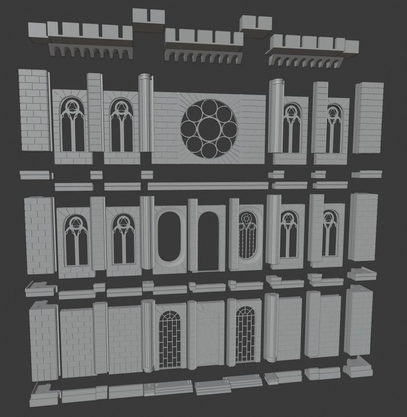 Modular Church 3D print model_7