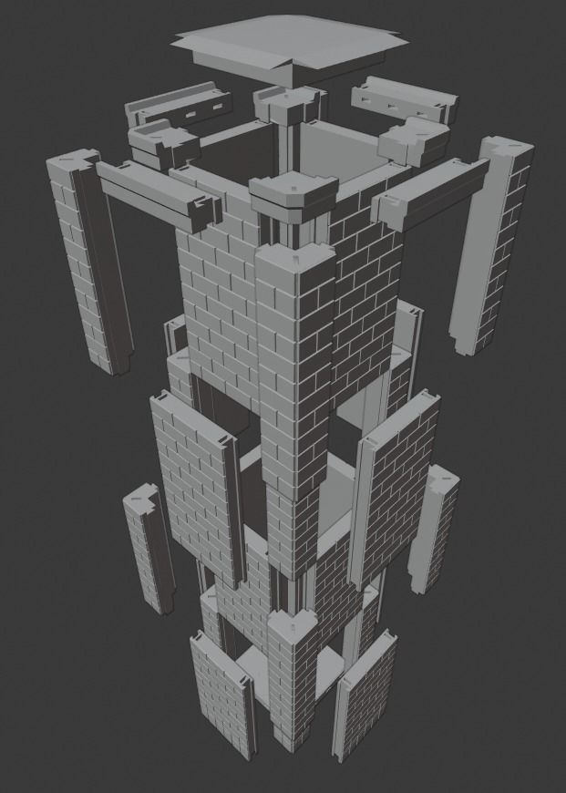 Modular Church 3D print model_6