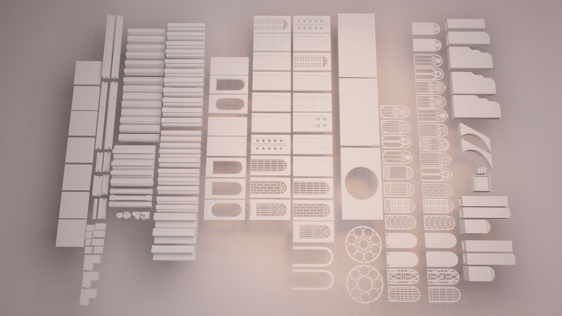 Modular Church 3D print model_1