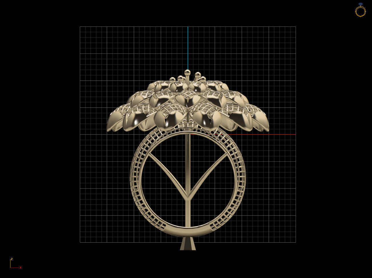 Amazing Flower Electro-Fusion Printable Ring 3D print model_10